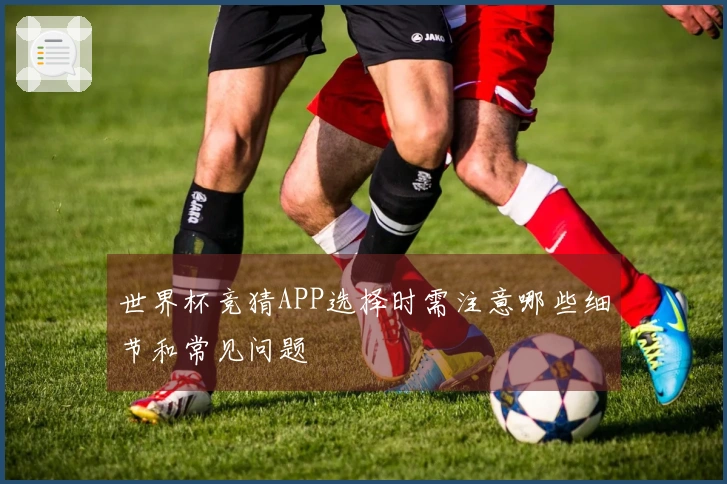 世界杯竞猜APP选择时需注意哪些细节和常见问题