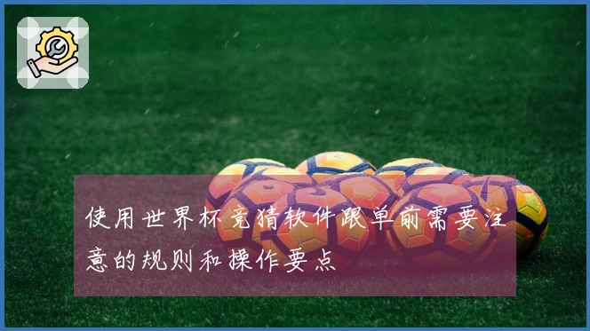 使用世界杯竞猜软件跟单前需要注意的规则和操作要点